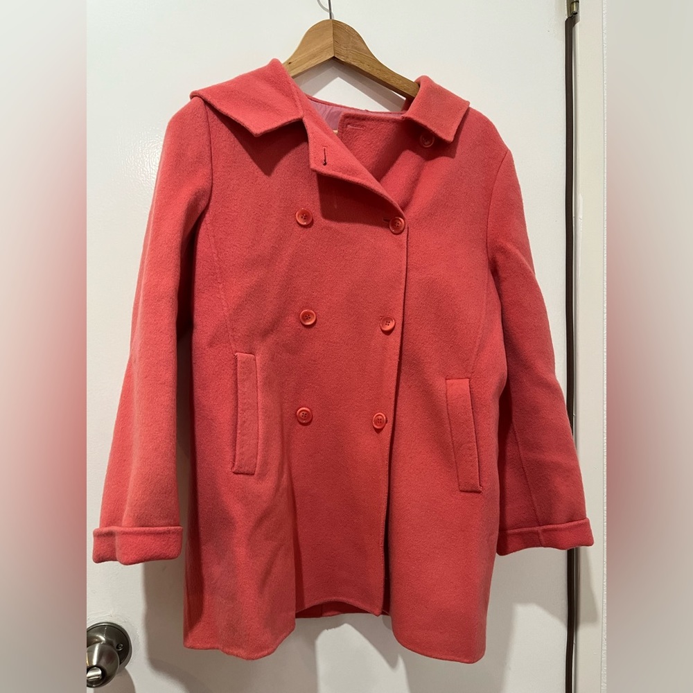 Pink wool coat